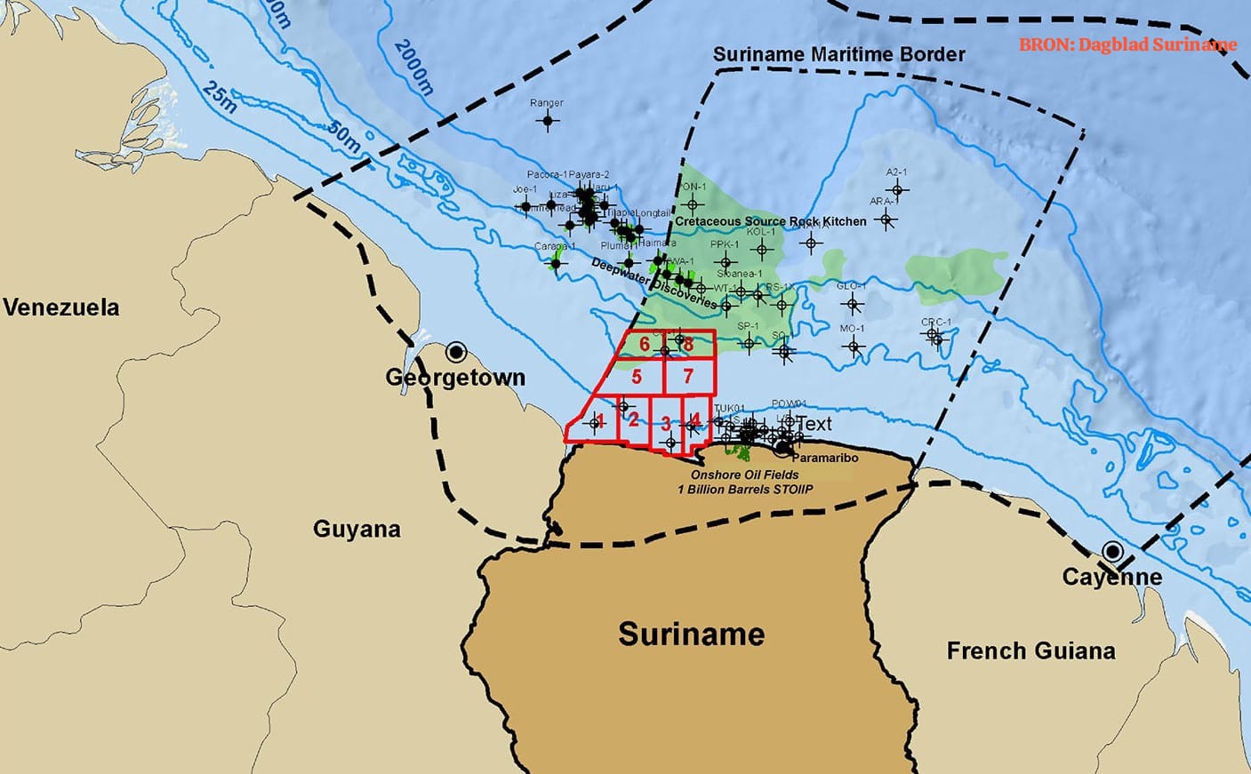 Nieuwe ontwikkelingen in Suriname's offshore-olievelden