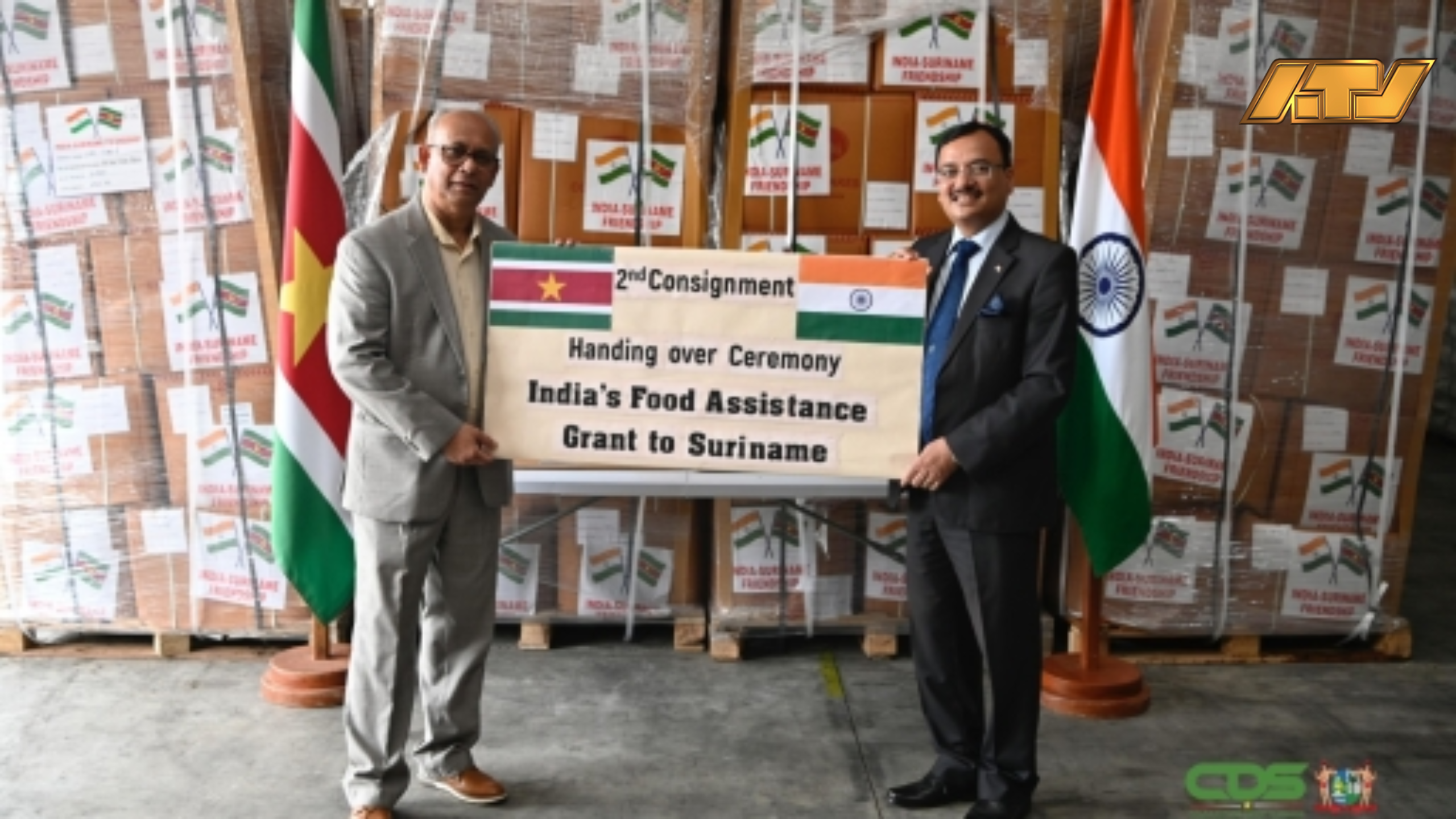 Suriname ontvangt tweede levering voedselhulp uit India als blijk van solidariteit en vriendschap
