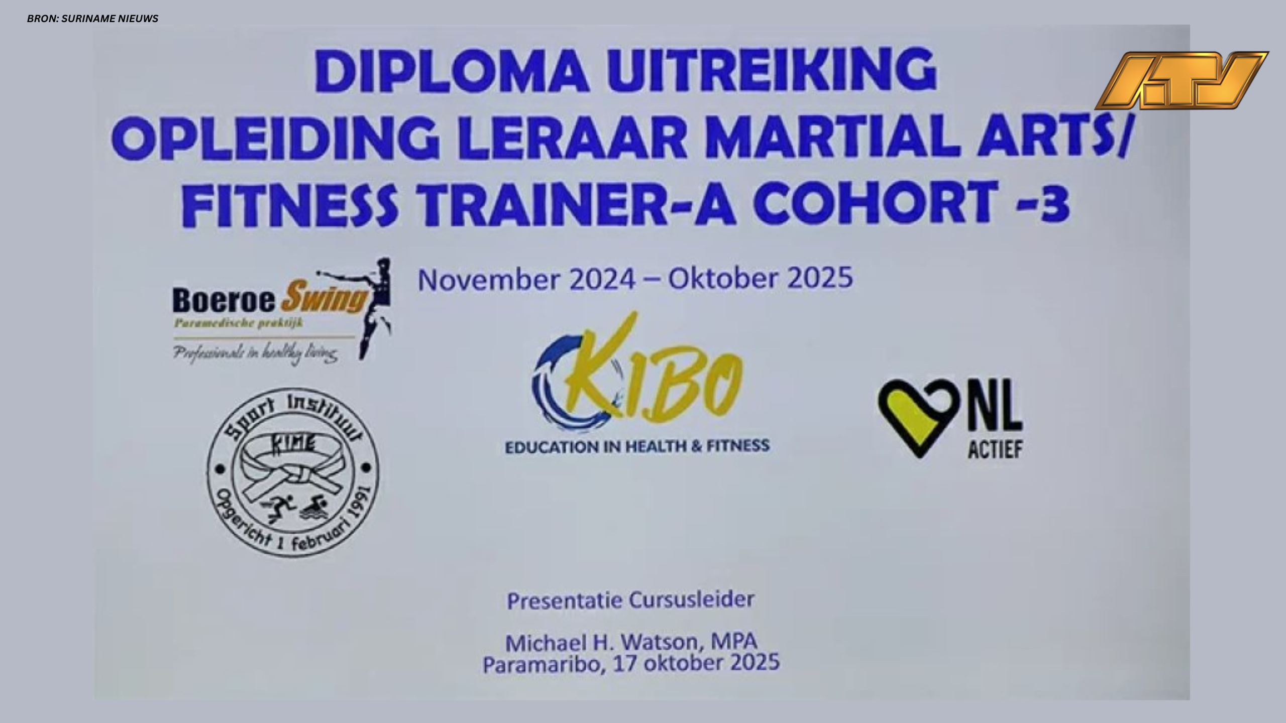 JOS en KIBO leiden nieuwe gecertificeerde sporttrainers op voor Suriname