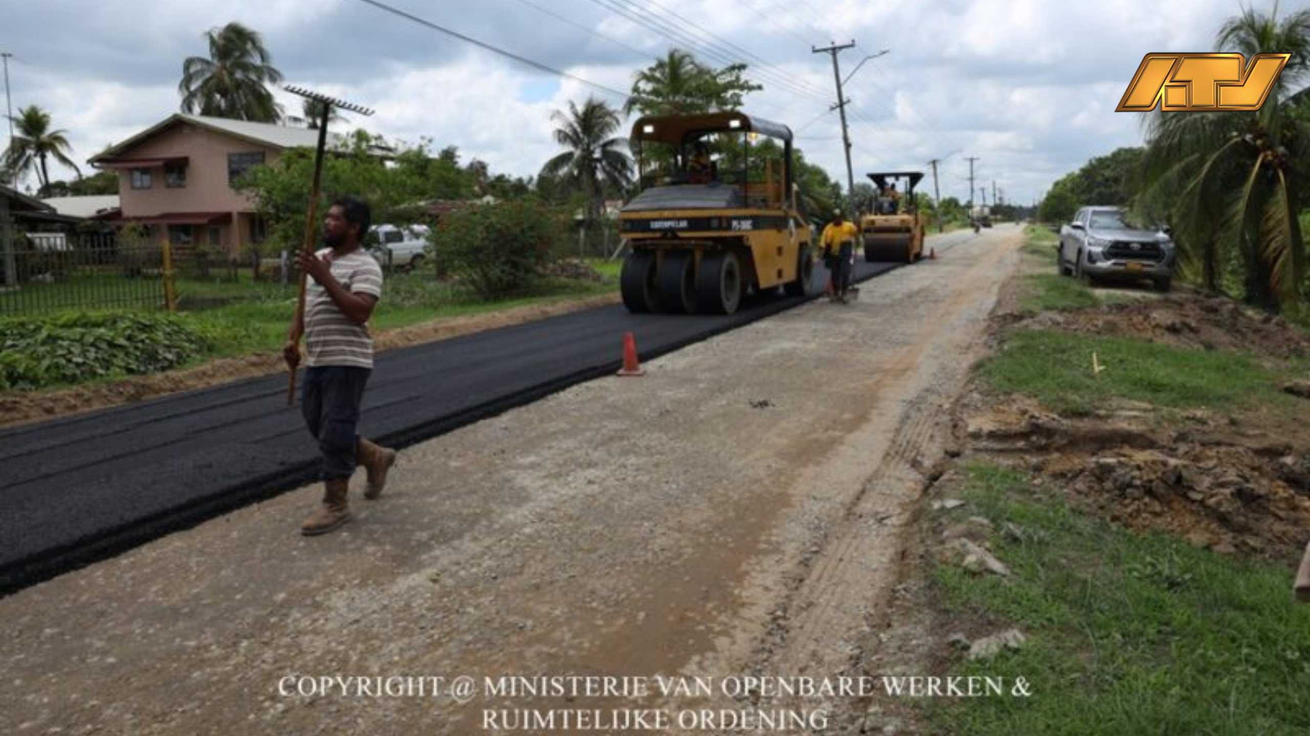 Herstelwerkzaamheden aan Mr. P. Chandishawweg in volle gang